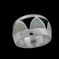 Wide Band Navajo Ring   Native American Handmade Jewelry   925 Sterling Silver