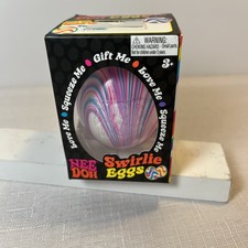 NeeDoh Swirlie Egg Squishy Fidget Toy Viral TikTok Easter Gift Blue Pink