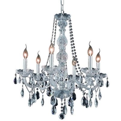 Elegant Lighting Verona 24'' 6 Light Royal Crystal Chandelier