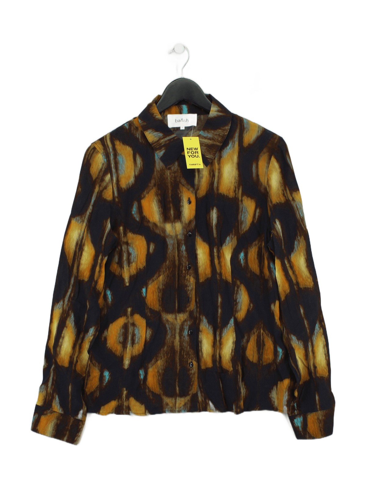 Ba&sh Women's Shirt S Multi 100% Viscose Long Sleeve Collared Basic