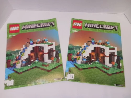 NUR Anleitungshefte 1-2 Lego 21134 Minecraft Die Wasserfallbasis; ohne Steine