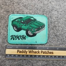 Vintage Toyota Truck Patch Green Car Auto 70s 80s Offroad Pickup Camping Stained