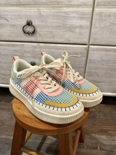 Nicole Miller New York Brita Women's Sneaker 7 Beige Mist Platform Multicolor