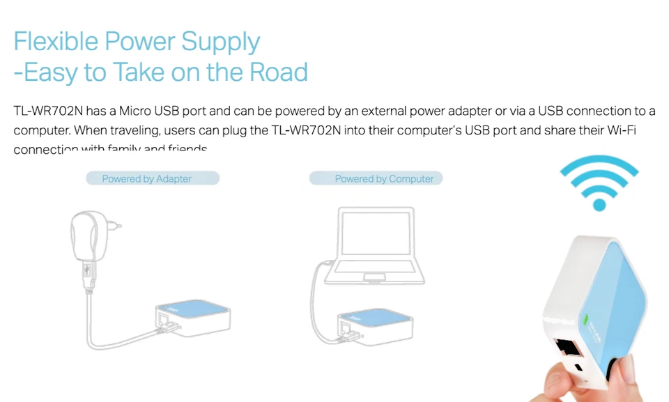 TP-Link TL-WR702N Wireless N Nano Router, 150 MBPS Model TL-WR702N - Image 3 of 4