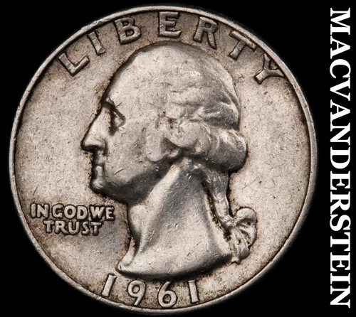 1961 Washington Quarter- Silver- Scarce Better Date No Reserve #J2527