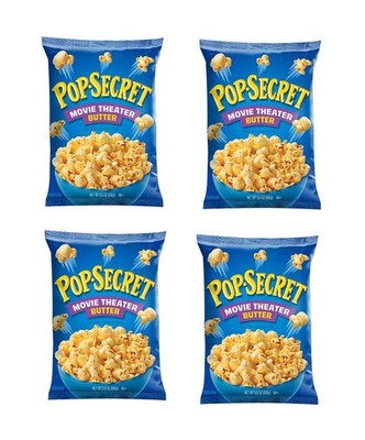 4 Pack Pop Secret Movie Theater Butter Ready-to-Eat Popcorn Size 5.5 oz Bags
