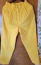 Vintage Karen Scott Pants High Waisted Pleated Pockets Buttons Zipper Sz 10