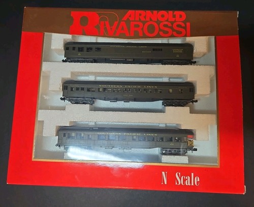 Coche de pasajeros Rivarossi Arnold 0590 Southern Pacific Lines paquete de 3 escala N | Condition: Used