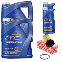 MotoröL Set Mannol 10W-40 API SN 12 Liter + ÖLfilter FüR Audi A8 4.0 TDI 4E2