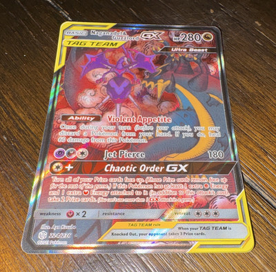 Pokemon TCG Naganadel & Guzzlord GX 224/236 Cosmic Eclipse Secret Rare Holo