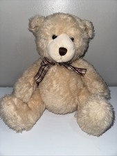 Vintage Animal Alley 12  Sitting Cream Bear Plush Stuffed Animal 2000 Toys R' Us