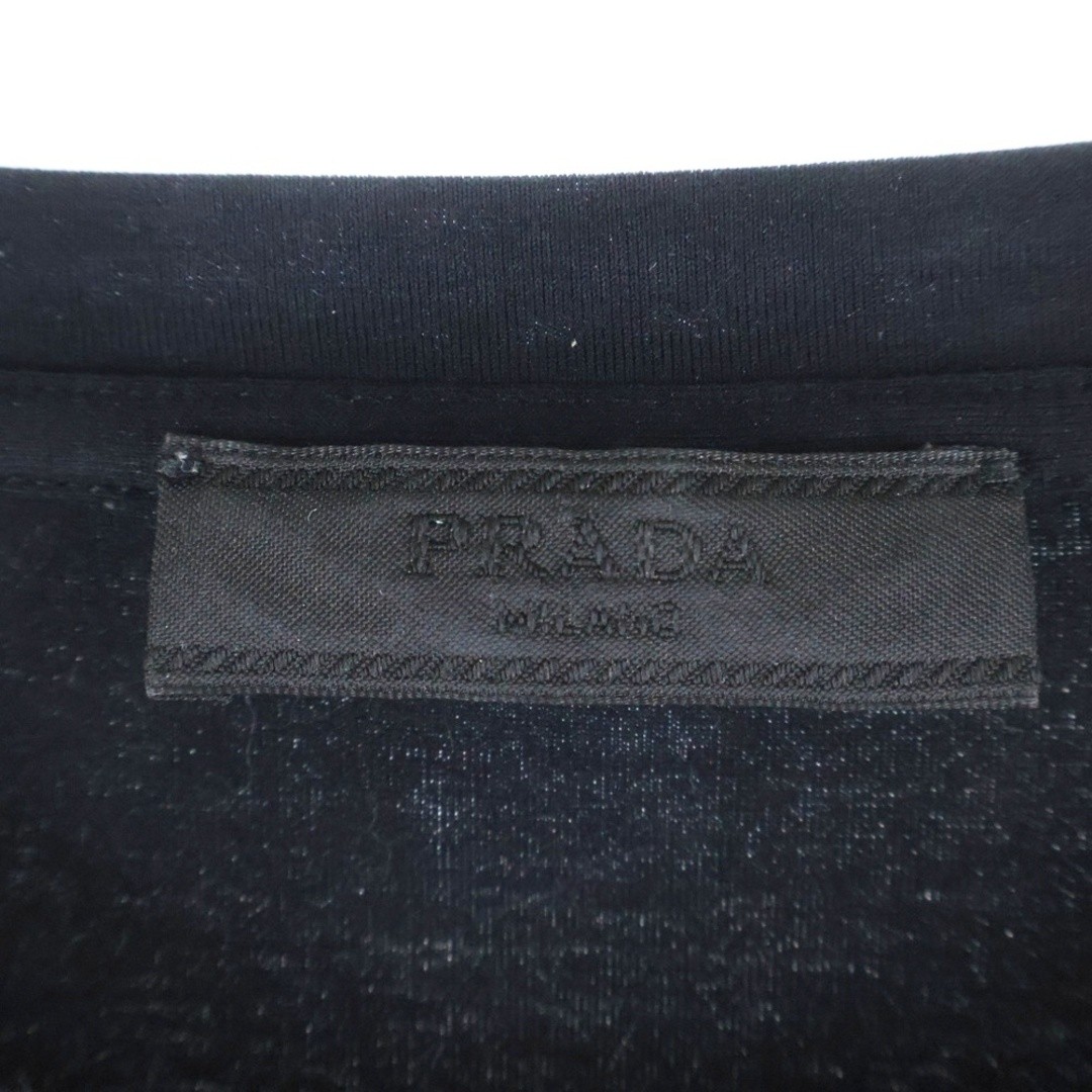 PRADA 23SS STRETCH COTTON Front Logo Design Crew Neck Top Short Sleeve Used bfc7 thumbnail 6