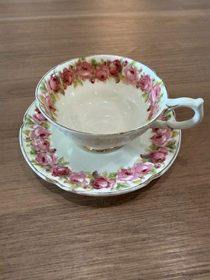 Vtg. Royal Doulton Ruby Rose Cup and Saucer Excellent condition