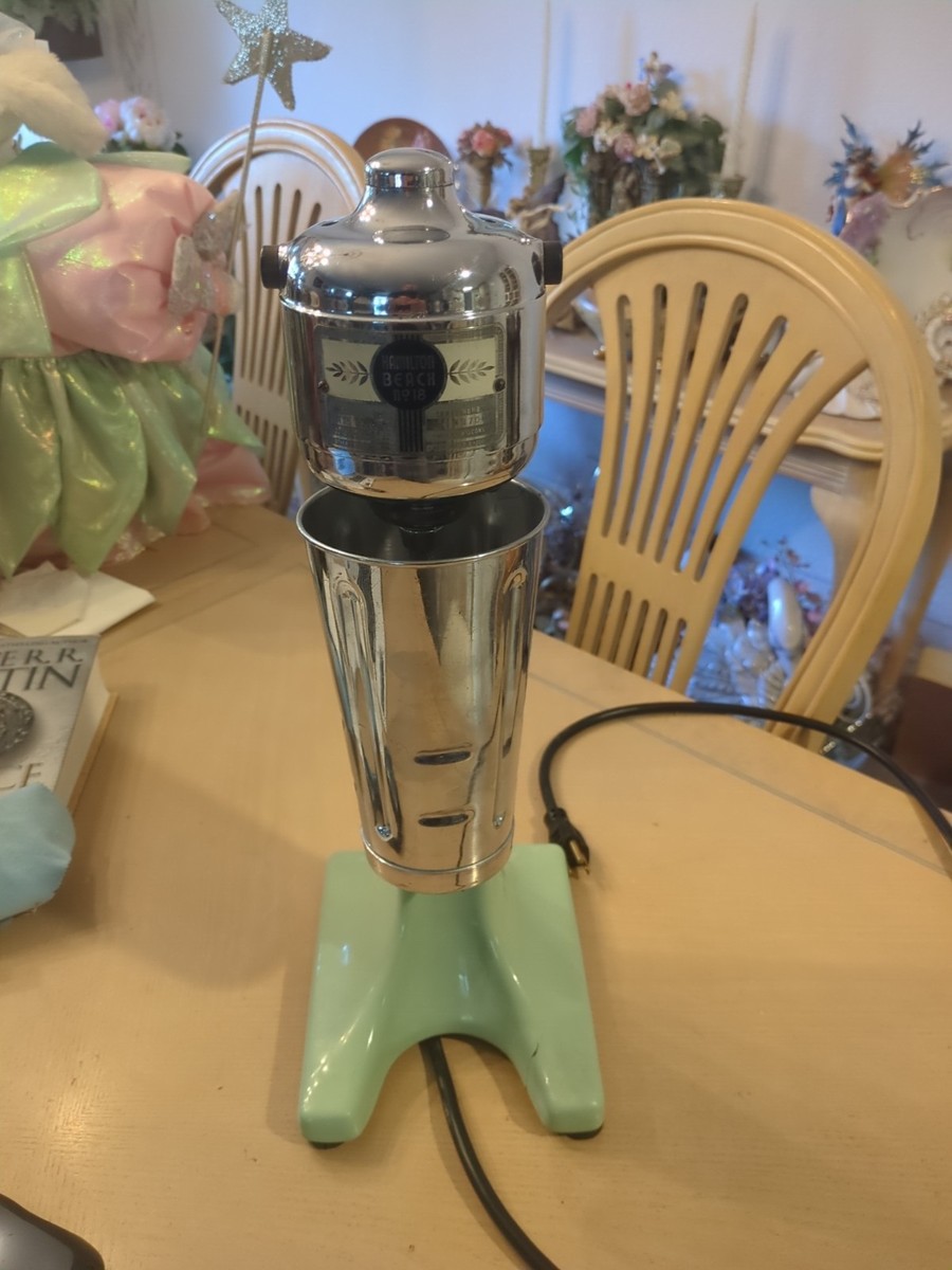 Vintage Hamilton Beach Milkshake Mixer Model 18 Malt Blender Green