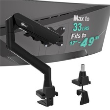 Heavy Duty Single Monitor Arm for 17-49 Inch Flat Curved Ultrawide Screens, u...