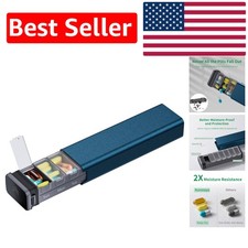 Stylish and Portable 7-Day Pill Organizer with Large Capacity Compartments