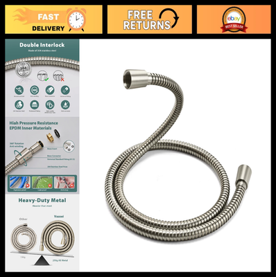 #ad #ad 59 Inch Brushed Nickel Shower Hose Replacement High Pressure Flexible 304 Sta $31.99