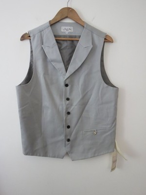 Joseph Allen Smoking Weste grau UK 40 lang schwarz zum Binden Dinner Anzug Schalkragen Revers
