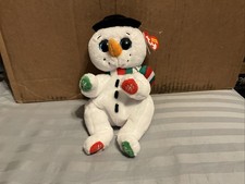 Ty Beanie Baby Bellies WEATHERBY le bonhomme de neige vacances de Noël (6 pouces) 2023