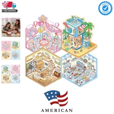 Creative 3D House Stickers Set - Unleash Imagination for Kids & Craft Lovers