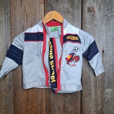 Vintage 90s Y2k Sesame Street Elmo Soccer Track Suit Jacket Pants Kids 24 Month