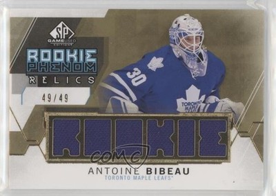 2015 SP Game Used Edition Rookie Phenom Relics Gold 49/49 Antoine Bibeau RC 01ks