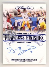 Ben Roethlisberger 2019 Panini Flawless Finishes XLIII Autograph Card #FF-BR 2/3