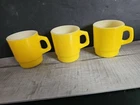 Anchor Hocking Fire King Mug Set  Yellow /Mustard Mug/Cup Milkglass Vintage 3