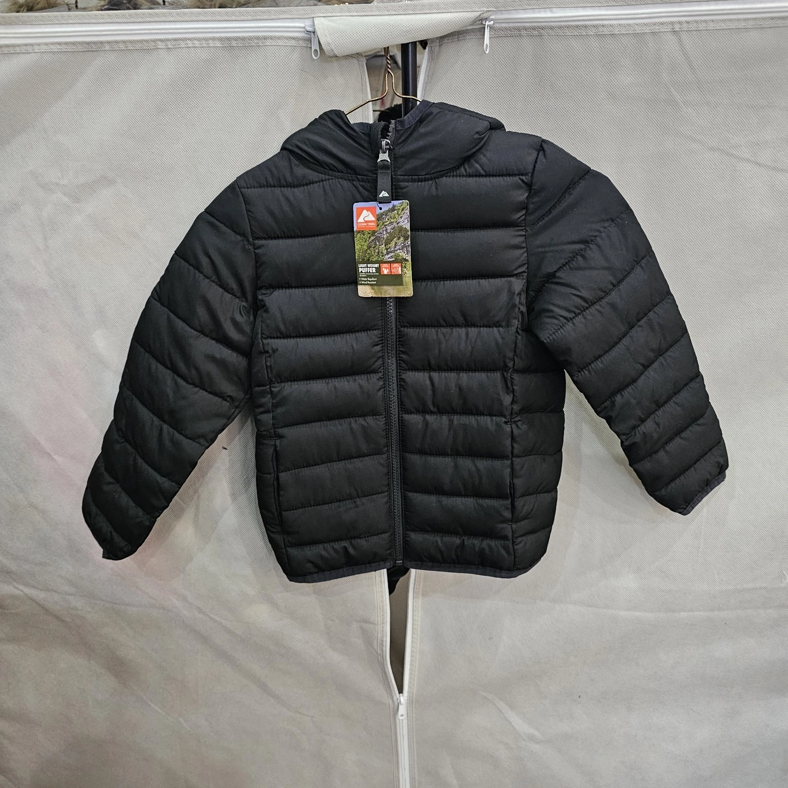 Ozark Trail Kids Light Weight Puffer Black Size XSMALL 4/5 New With Tags