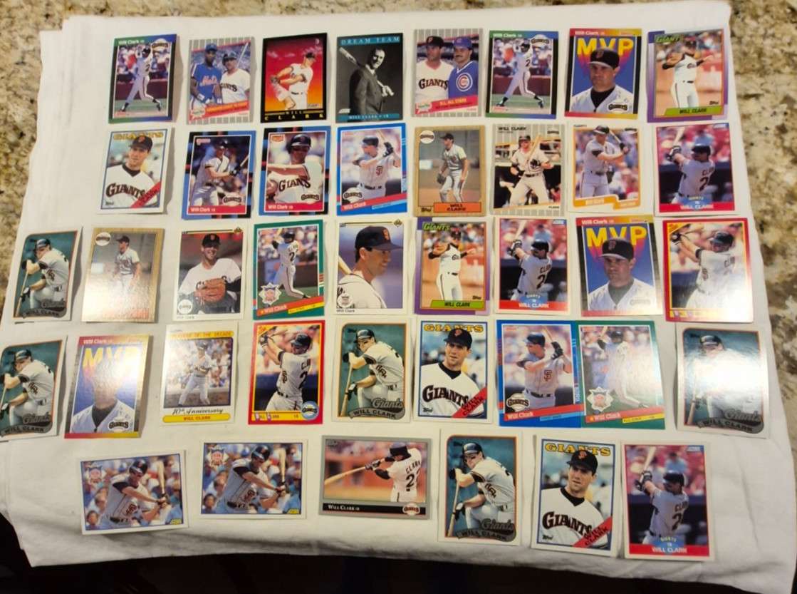 Will Clark 40 cards 1987 - 1991 Mint
