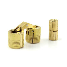 4pcs Copper Barrel Hinges 8-16mm Concealed Hidden Cabinet Brass Door Hardware