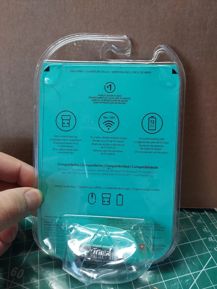 Logitech M185 Plug-And-Play Wireless Plus Comfort Mouse Sealed New - Image 2 of 4