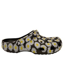 Crocs Classic Clog - Seasonal Graphic Black Daisy Men's 12, Women's 14 Medium