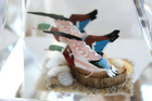 Vintage Hand Carved Painted Two Ducks Lucite/Acrylic Unique Canada Paperweight — photo 6