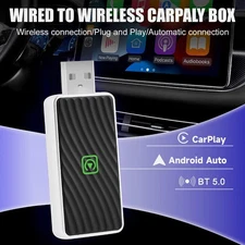 2025 Mini USB Wireless CarPlay Adapter for Android Auto Plug Play Converts Wired