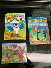 3 lot channel craft USA MADE game  + Flippin Birds + Ring Game + Knot tying game