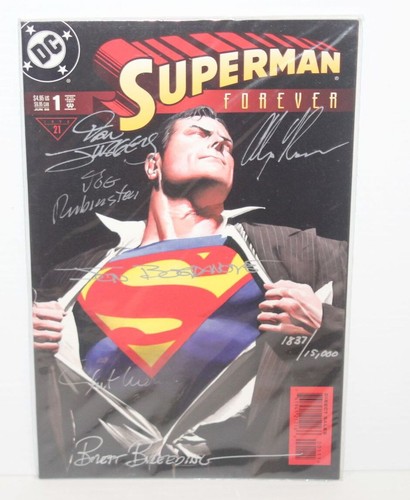 Superman Forever #1 Signed - Alex Ross, Jurgens, 6 Autos DC DFE Edition w/ COA - Picture 2 of 13