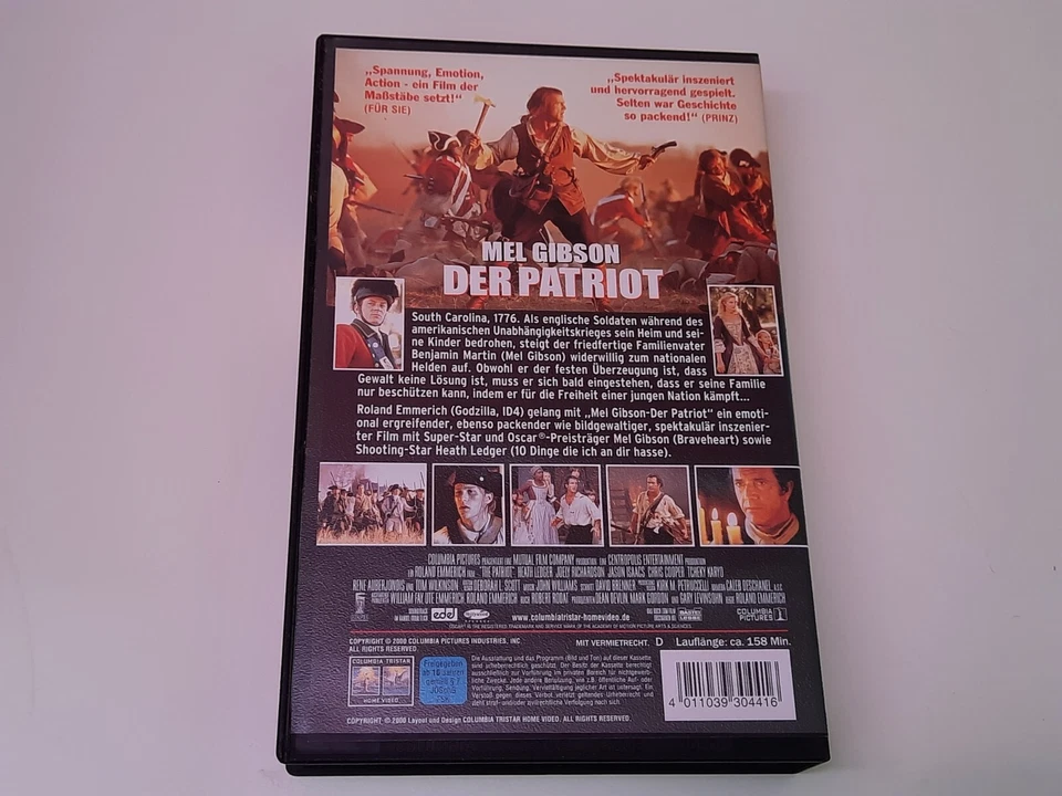 Der Patriot 2000 VHS German PAL Columbia Tristar Video Mel Gibson Heath Ledger - Bild 2 von 4