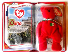 TY McDONALDS 2000 INTERNATIONAL BEARS II "OSITO" MEXICO BEANIE RETIRED MINT RARE