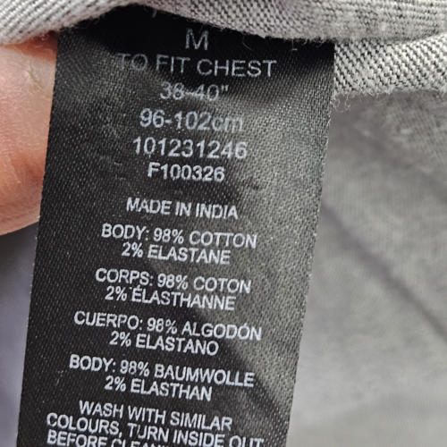 Camisa vaquera occidental ajustada en gris mediana para hombre de ASOS DESIGN - Imagen 8 de 16