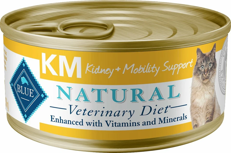 Blue Buffalo K+M Kidney + Mobility Support Grain-Free Canned Cat Food 24/5.5 oz