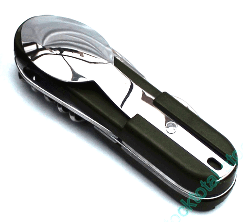 NAVAJA CUBIERTO Multiusos CAMPING ALBAINOX.+ Funda Incluye: Tenedor, C 11020 ML - Imagen 4 de 6