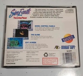 Sim Earth Turbografx CD Untested