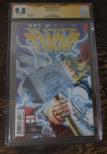 Immortal Thor #4 CGC 9.8 SS Signed Alex Ross Marvel Comics Al Ewing NM 2024