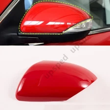 Red Left Driver Side Car Rearview Mirror Cap Cover For Mazda 3 2010-13 W/Signal
