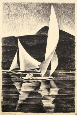 Arnold Ronnebeck - Grand Lake Yacht Races (1932) Colorado - 17'' x 22'' Art Print