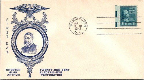 FDC 1942 SC #826 Electric Eye / Sadworth - DC Cancel - Single - J15070