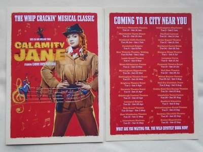 CALAMITY JANE Live theatre event 2025 Tour of UK & IRELAND Promo tour flyers x 2