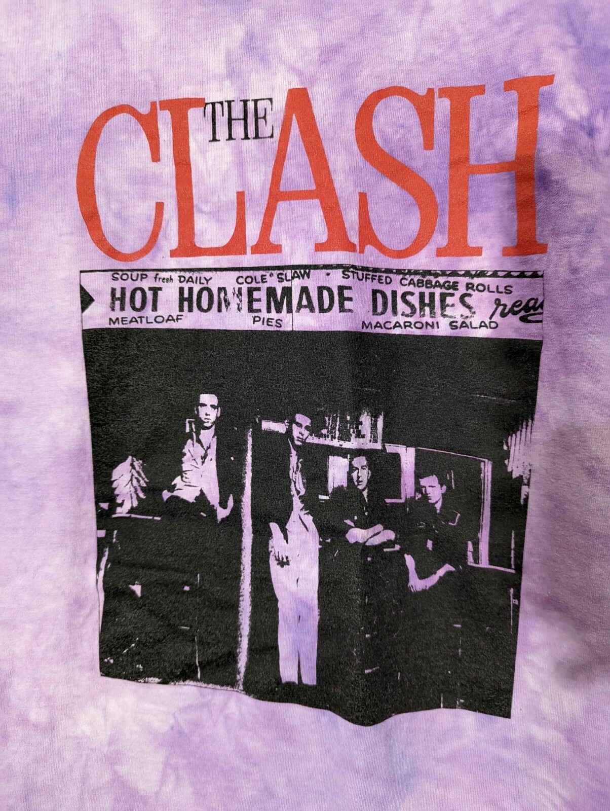 Vtg The Clash "Hot Homemade Dishes" Purple Tie Dy… - image 2