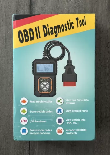 OBD2 Diagnostic Tool, Engine Fault Code Reader Scanner, Read & Erase Trouble Cod